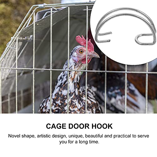 POPETPOP 40Pcs Kooi Deur Haak Draad Deur Kooi Vergrendelingen Rvs Haken Kooi Accessoires Fokken Apparatuur Voor… - Afbeelding 7