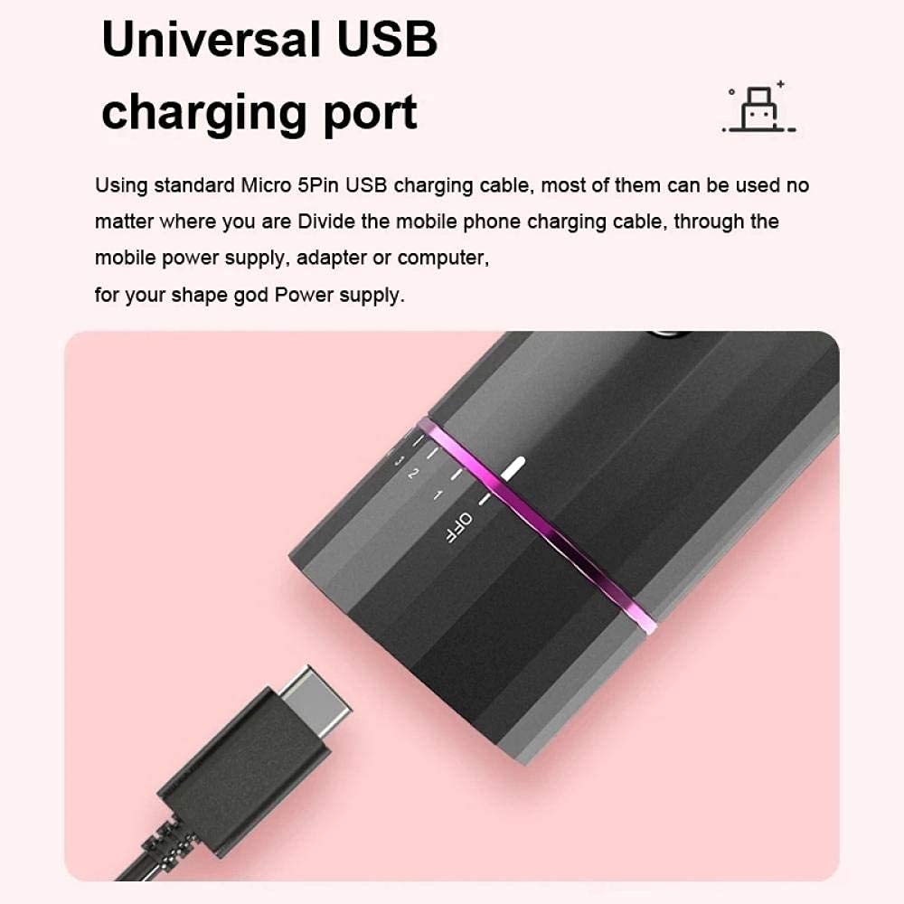 Cuervillo portátil para Cabello portátil Curling Automatic Hierro, Viaje de Carga USB Inteligente Curling Inalámbrico Pinzas LCD Curling Automático Hierro