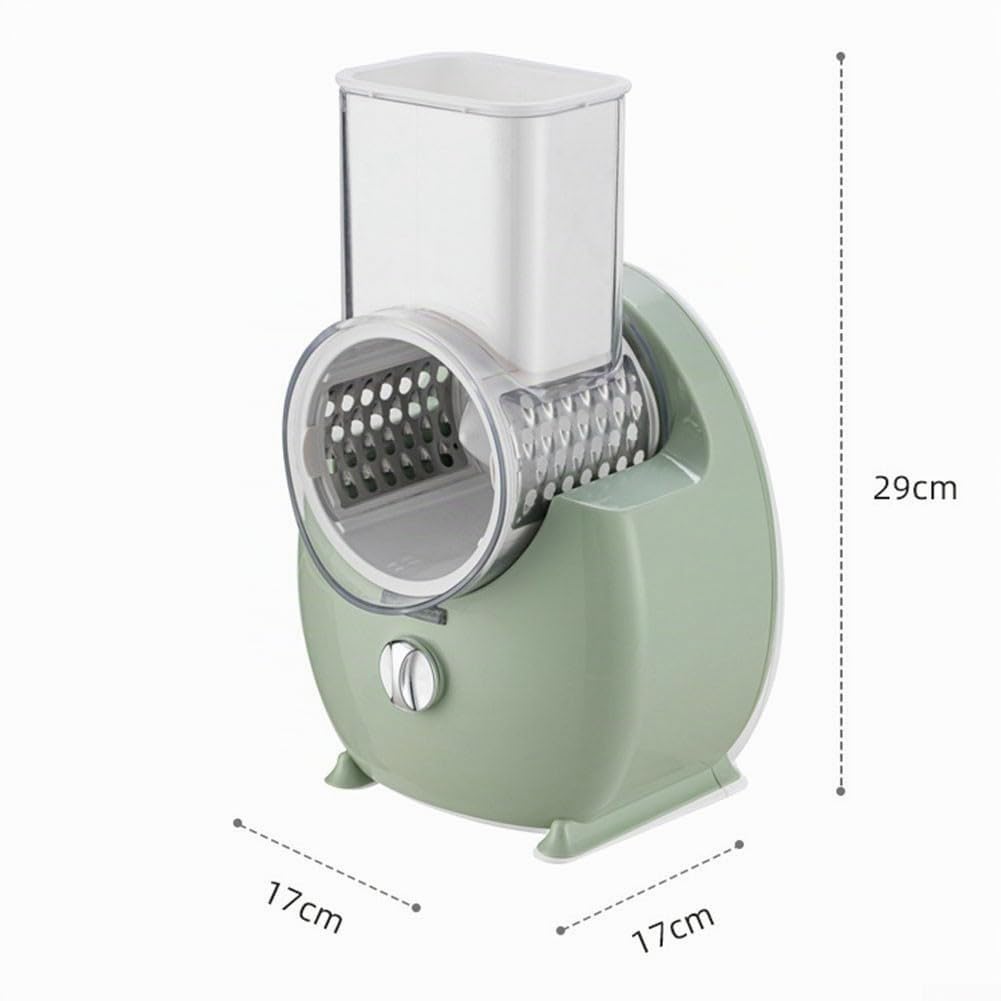 Grattugia elettrica rotativa 3 in 1 per formaggio, affettatrice elettrica per verdure, affettatrice per verdure, affettatrice per zucchine, patatine fritte, insalata di verdure (B)