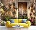 Italian Street Wall Murals Vintage Brick House Mural European Town Mural for Bedroom Tuscany Tuscan Scene Wallpaper for Living Room Children's Room Kitchen 157.5