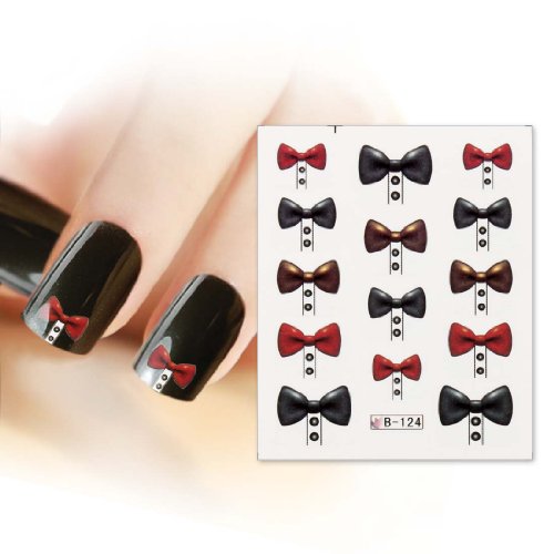 BMC Nail Art Water Transfer Tattoo Effects Decoration Decal-Peacock French Tips2