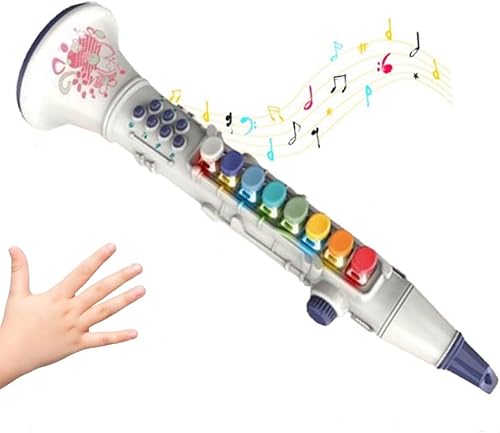 Saxofón de juguete clarinete de juguete trompeta de juguete instrumentos musicales con luces para niños de 3 4 5 6 años y más el mejor regalo