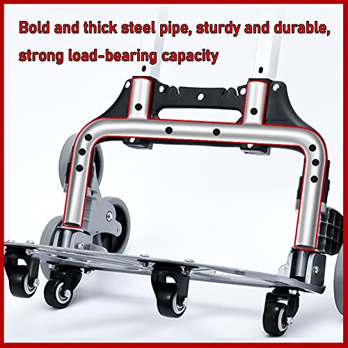 Carretilla plegable portátil de aluminio con 6 ruedas, carga 70kg miniatura 5