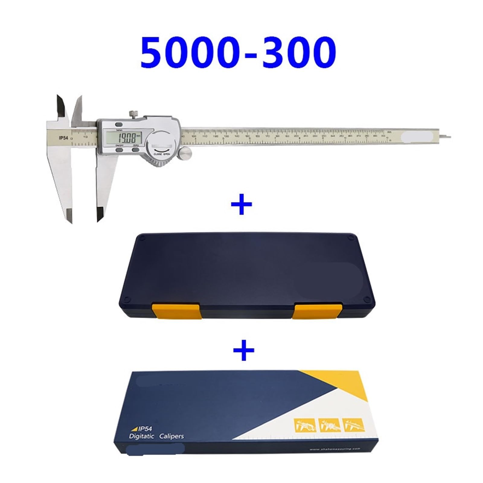 Calibradores digitales, Calibradores 0-300 mm Digital Vernier Caliper IP54 Micrómetro impermeable Medidor 0.01 Medición de precisión(0-300m)