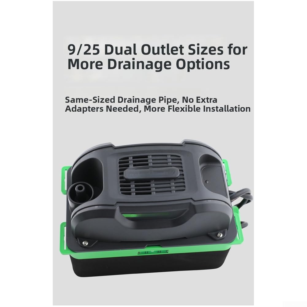 Bomba de condensado automática de 100 l/h, unidad de drenaje de bajo ruido para calefacción central y sistemas de CA con válvula antireflujo, 18,1 x 9,5 x 11,2 cm