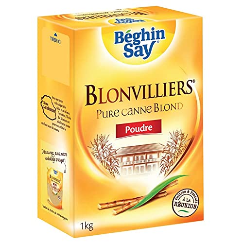 BEGHIN SAY - Le Blonvillier Poudre - Étui Pratique de 1Kg - Sucre de Qualité Supérieure pour vos Recettes Sucrées - Format Économique. - Le Lot De 4
