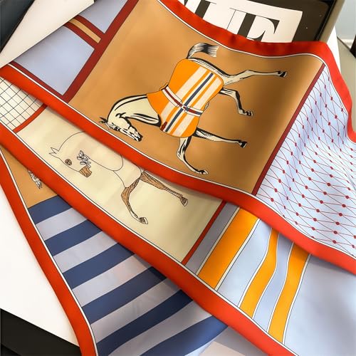 Head Scarf Hair Scarf for Women Fashion Silky Stain Scarfs Purse Scarf2