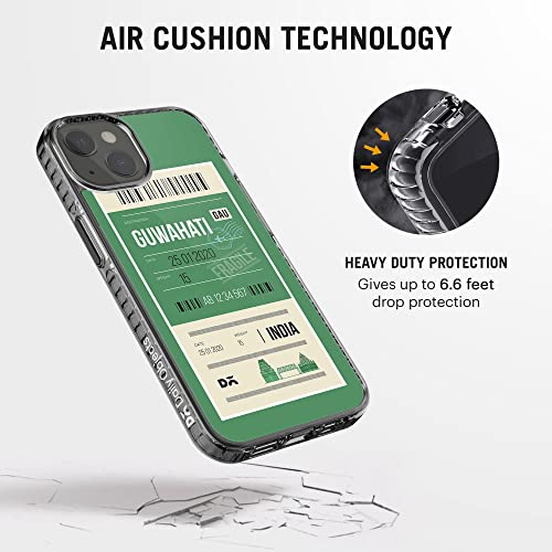 Image of DailyObjects Case for iPhone 13 Compatible with Mag-Safe Wireless Charging, Stride 2.0 Guwahati City Tag Slim Shockproof Back Cover with Inner Magnetic Ring