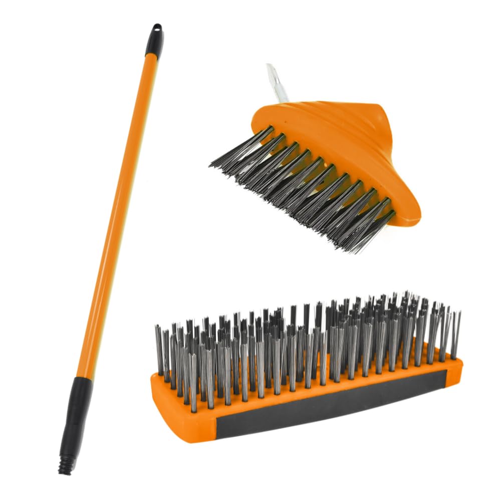  - Weed Remover Tool 3-In-1 Wire Brush Scraper Patio Decking Block Paving Path