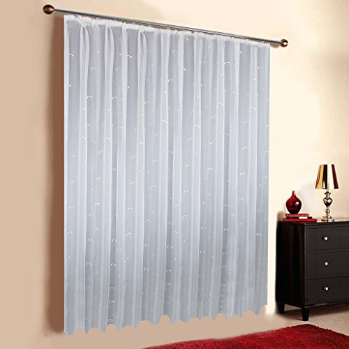 Gardine Nach Maß 'Hearts', Automatik Faltenband 1:2,5, 3er Falte, Vorhang...