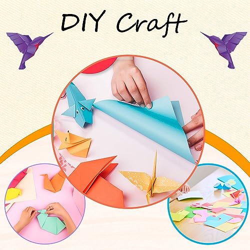 Kwzuvn KWZVUN-200 20CM ORIGAMI 200 Sheets Origami Paper, 20X20 Cm/8 Inch Origami Paper Double Sided(70Gsm), 20 Colors Large Origami Paper Squares thumb #3