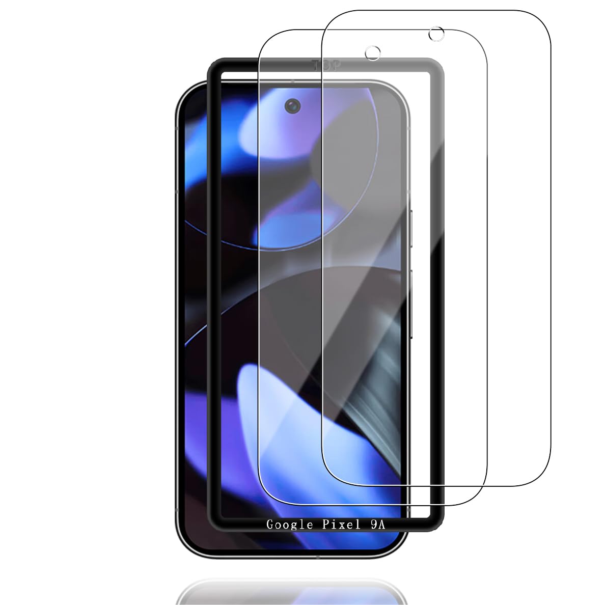 Wigsii 対応 Google Pixel 9A 用 ガラスフィルム ガイド枠付き【 高 品質 日本AGC旭硝子素材製】 ピクセル9A ガラスフィルム 2枚 【 硬度9H 強化ガラス 】 Pixel 9A 保護フィルム 衝撃吸収 飛散防止 高透過率 指紋防止 撥水撥油 極薄 気泡ゼロ 貼り付け簡単WMGP9A2MK