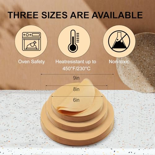 MFJUNS 200Pcs 9 Inch Round Baking Parchment Paper - Extra Large Size - image 2