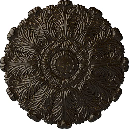 Image of 31 inchOD x 1 1 /2 inchP Durham Ceiling Medallion (Fits Canopies up to 4 1 /4 inch), Hand-Painted Stone Hearth Crackle
