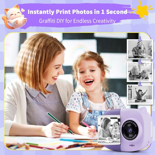 Kids' Instant Print Camera with 1080P Video - Educational Gift