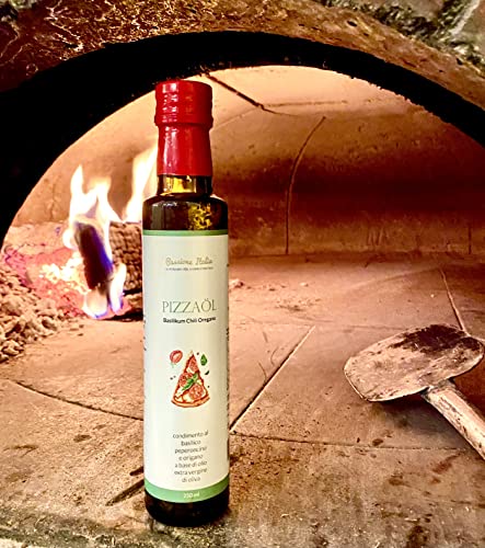 Passione Italia Pizzaöl Gewürzöl aus Sizilien Olivenöl extra vergine mit frischen Basilikum, Oregano und Chili 250ml Cover