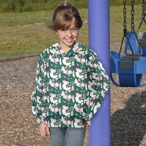 Seahorse Navy Coral Youth Hoodie Sweatshirt4