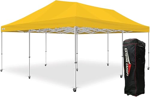Miniatura 38 de Extreme Canopy Tienda de campaña desplegable instantánea de aluminio resistente comercial (negro, 13 pies x 26 pies) Negro -,Rojo