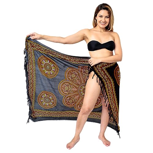 Canga de Praia Padma Lisa Viscose (Preto)