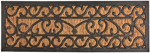 Esschert 's Design RB168 Paillasson en Caoutchouc et Fibre de Coco Noir/Marron 75 x 25 cm
