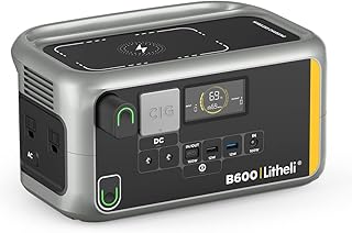 Litheli Portable Power Station 600W, 594Wh Portable Power Generator with 100W USB-C PD Fast-Charging, 110V/600W AC Outlet ...