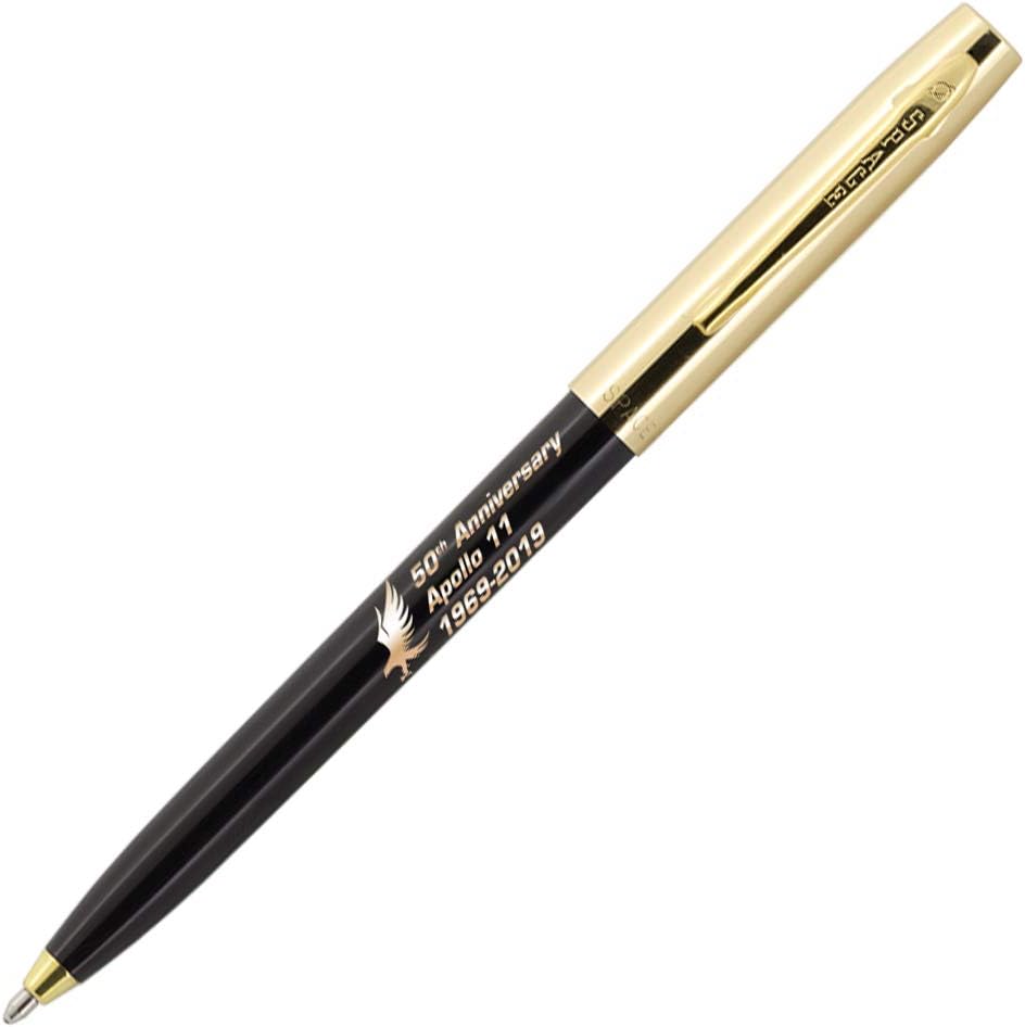 Fisher Space Pen Special Edition Apollo 11 50Th Anniversary Cap-O-Matic Space Pen, Chrome Cap (Gold/Black), S251G-50