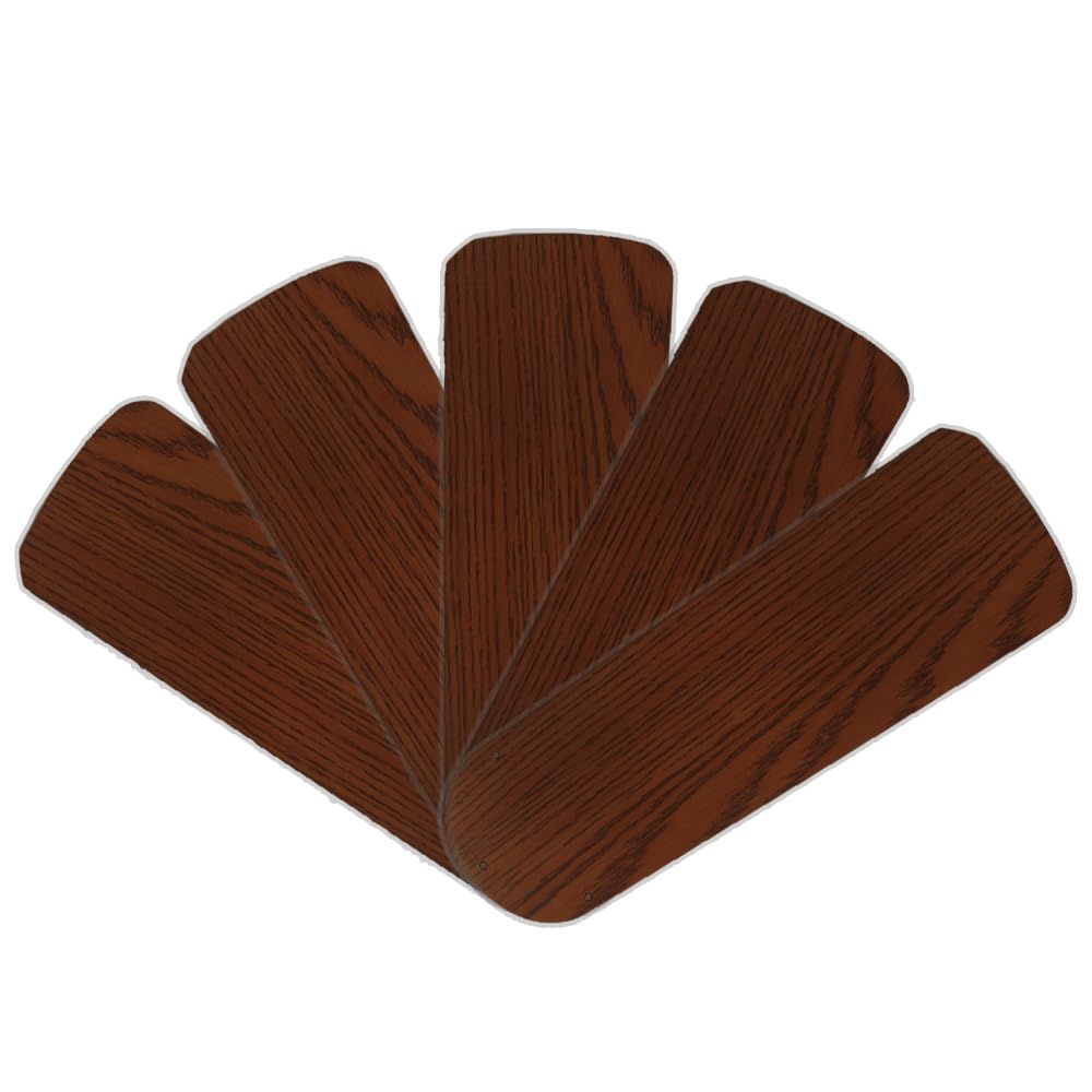 ZIYOUGOU 16 " Wooden Fan Blades - 42" Ceiling Fan Replacement (5pcs). (Yellow Peach)