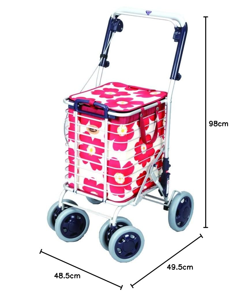 Amazon.co.jp: アルミワイヤーカート A-0245H 花柄赤 : 産業