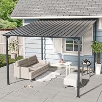 Amazon.co.jp: 大型テラス屋根 バルコニー雨よけ 重量型パーゴラ 4 本