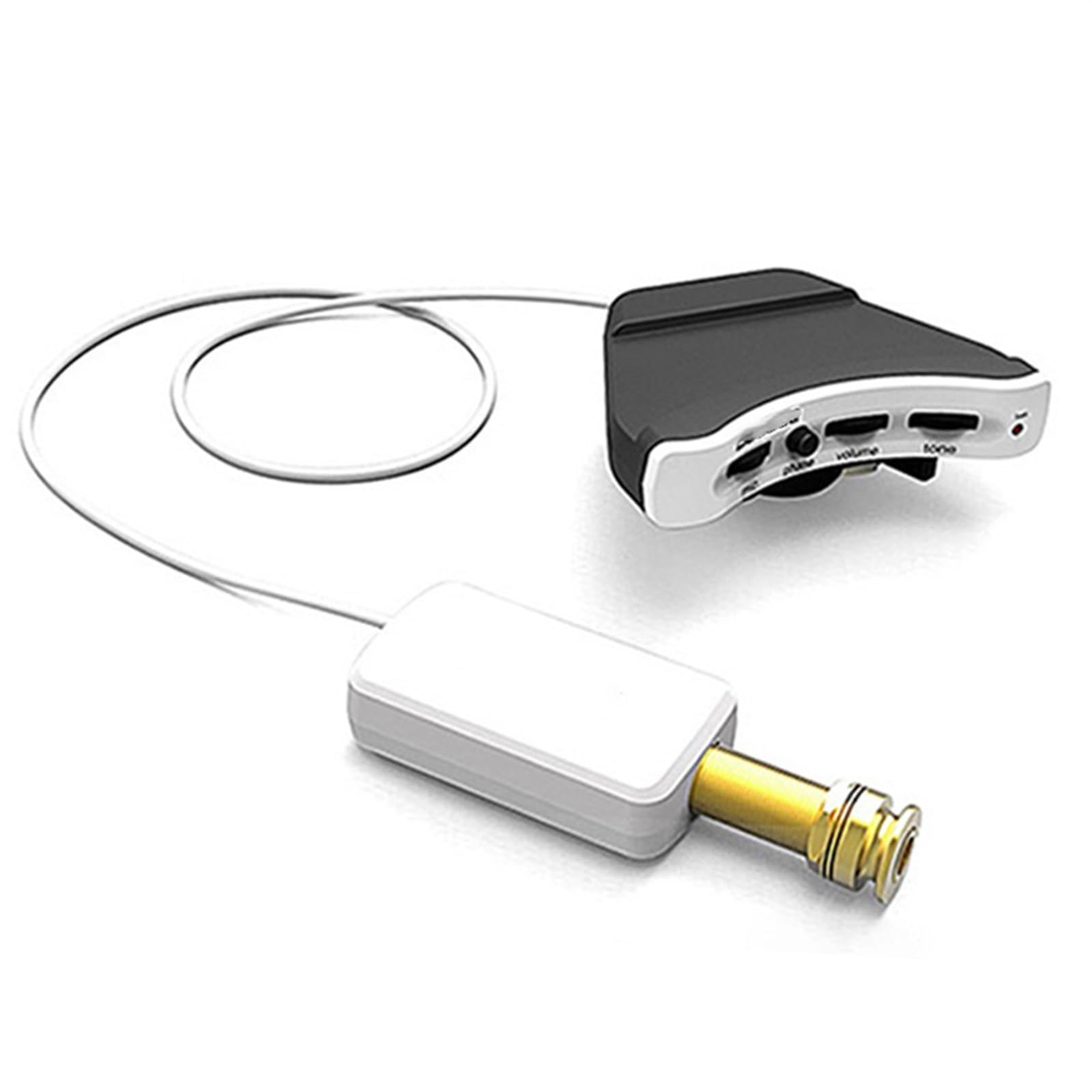 Pickup per strumenti ad arco Amplificatore Piezoelettrico Perforato Con Foro Sonoro Per Chitarra Classica Con Doppio Pickup(White)