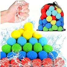 60 PCS 2inch Quick-absorbing Reusable Water Balloons - Refillable Water Ball for Kids Age 8-12 4-8, Balloon Quick Fill Pool Toys for Kids Summer Outdoor Water Play 60 PCS