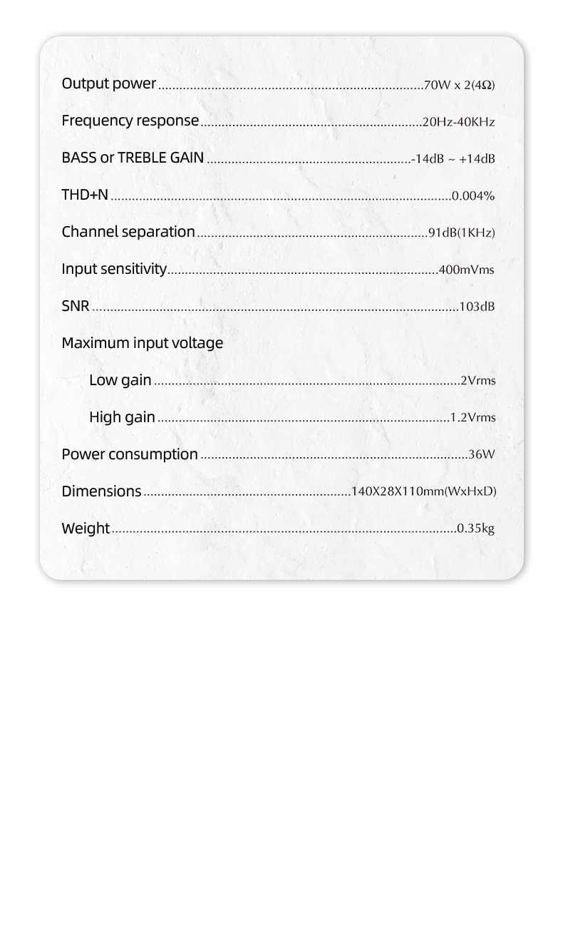 S.M.S.L DA-6 Mini Amplificateur Haute Résolution 70W X 2 – Télécommande, Volume Numérique, Design Aluminium CNC Argent