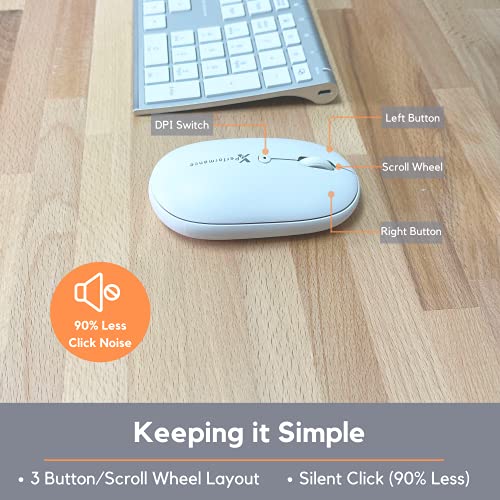 X9 2.4G Wireless Mouse - Quiet and Comfortable Computer Mouse with USB Receiver and 3 Adjustable Levels - Cordless Mouse Wireless Mice for Windows Mac PC Notebook Chromebook