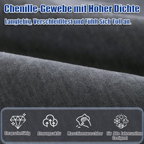 Sofa Überwurfdecke, Sofa Überzug, Sofabezug, Couchschoner, Überwurfdecken für Sofa, Hund Katze Sofa Überwurf, Couch Überzug L Form, Sofaschoner Rutschfest, Couch Bezüge, Dunkelgrau, 70*70CM