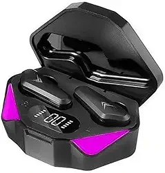 Fone de Ouvido Bluetooth TWS, Case de Carregamento com LED Digital, Bateria 300mAh, Resistente a Suor, V5.0, Compatível com iOS e Android