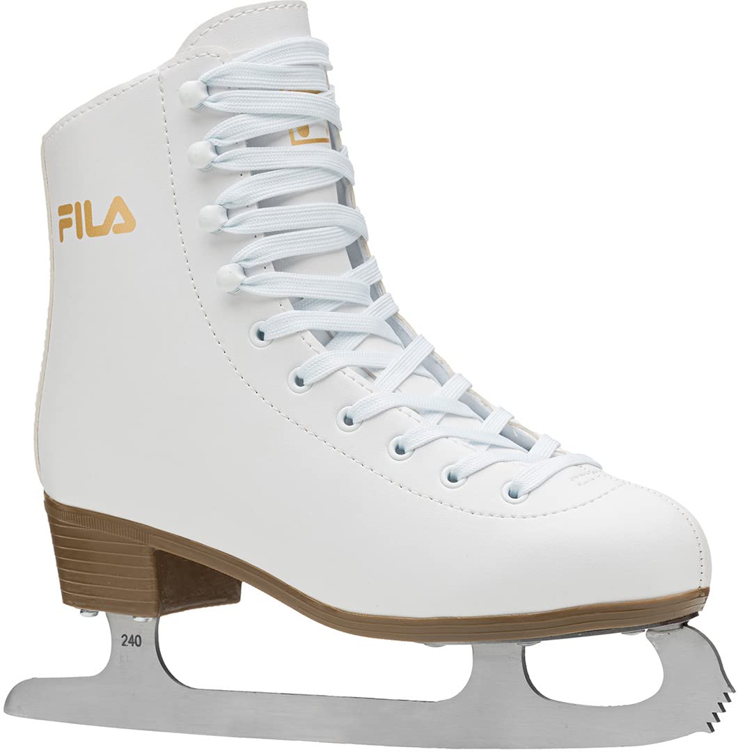 FILA Damskie łyżwy Eve Classic, łyżwy rozmiar 36, buty do jazdy na łyżwach z płozami ze stali nierdzewnej, białe