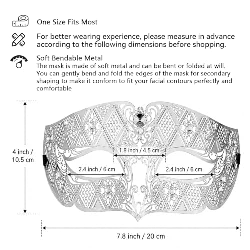 Image of Coddsmz Couples Venetian Masquerade Mask Set Luxury Style Princess Party Mask for Couples Women and Men Mardi Gras Masks