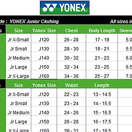 junior shirt size chart