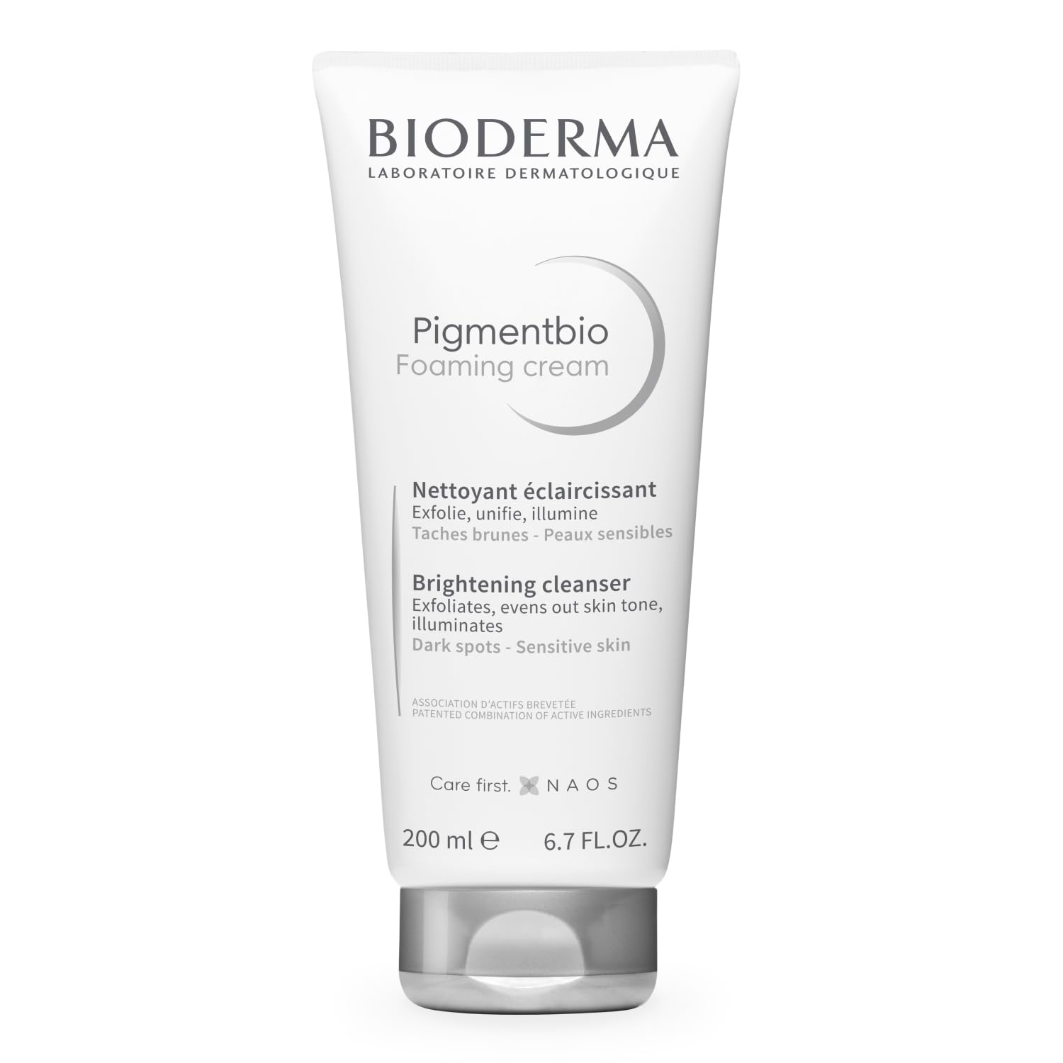 BIODERMA Pigmentbio Crema Schiumogena - Detergente Esfoliante Anti-Età, Maschera le Macchie Scure - Elimina le Imperfezioni - Dermatologicamente Testato - Pelle Sensibile - Flacone a Pompa da 500 ml