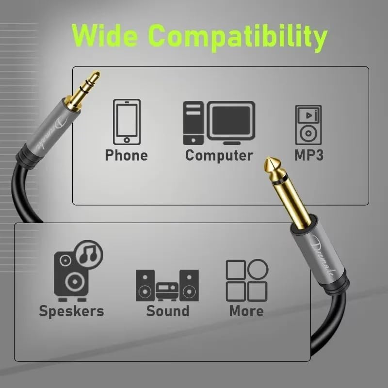 Cable Auxiliar Jack 3.5mm a Jack 6.35mm 2m miniatura 4