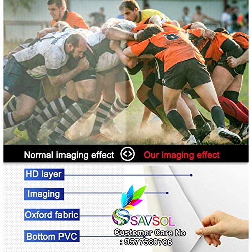 Image of SAVSOL Tripod Stand Projector Screen (6 Ft. (W) x 4 Ft. (H) - 84 inch Inch) Diagonal View in 4:3 Ratio Aspect, Ultra HD, 4K Technology, Active 3D