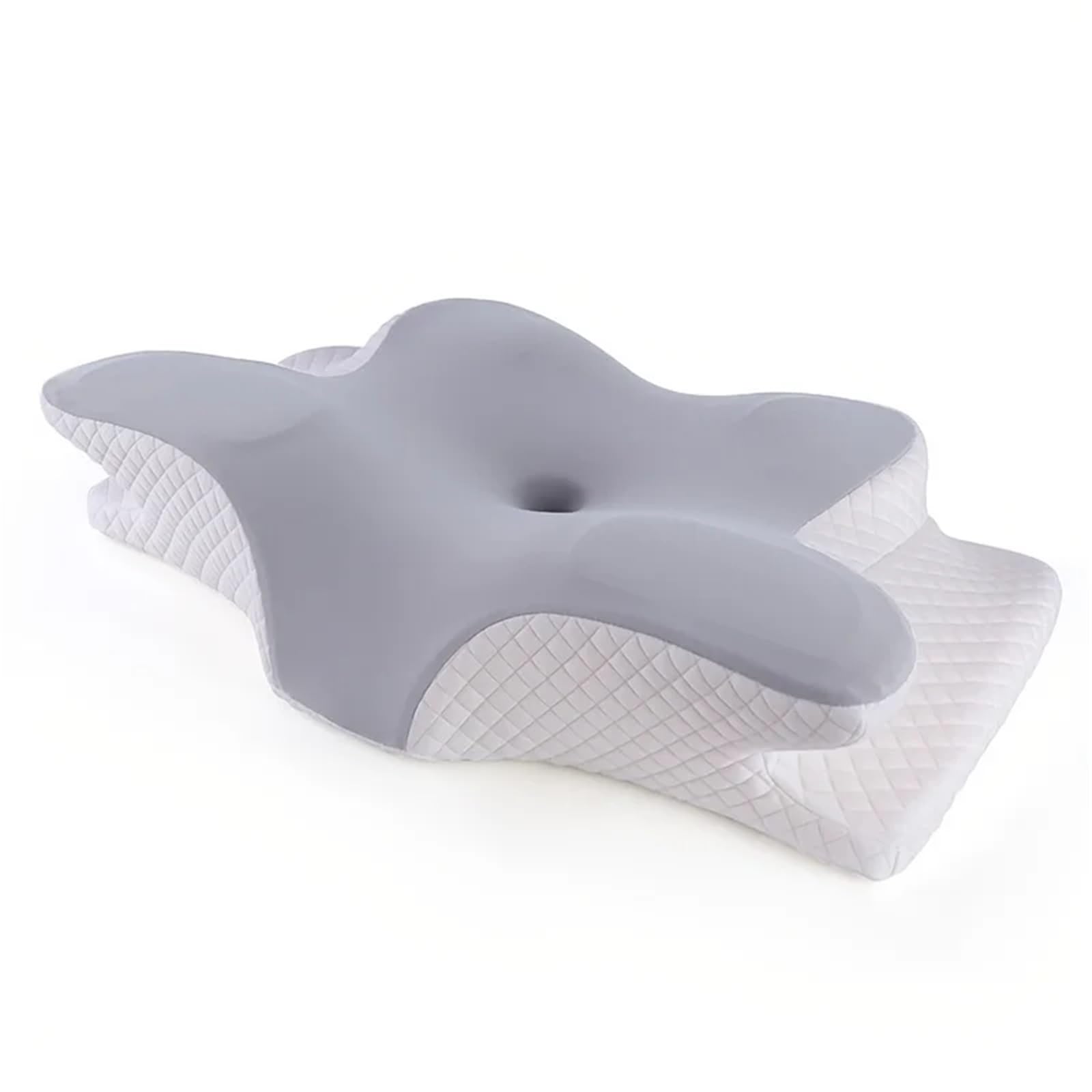Dvmsief Light Grey Latex Pillow Memory Foam Pillow - Slow Rebound For Neck Support & Sleep Comfort