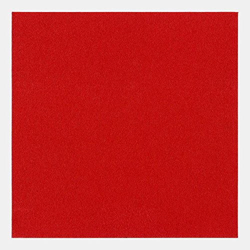 BilligerLuxus Teppichfliese selbstklebend Nadelfilz 25er Set ca. 4m² Filzfliese, Farben:Rot Cover