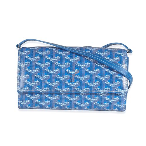 Goyard, Pre-Loved Blue ine Canvas Varenne Continental Wallet, Blue