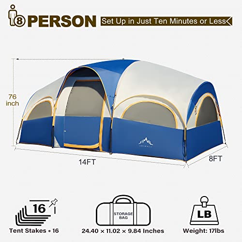 Heavy Duty 8-Person Camping Tent
