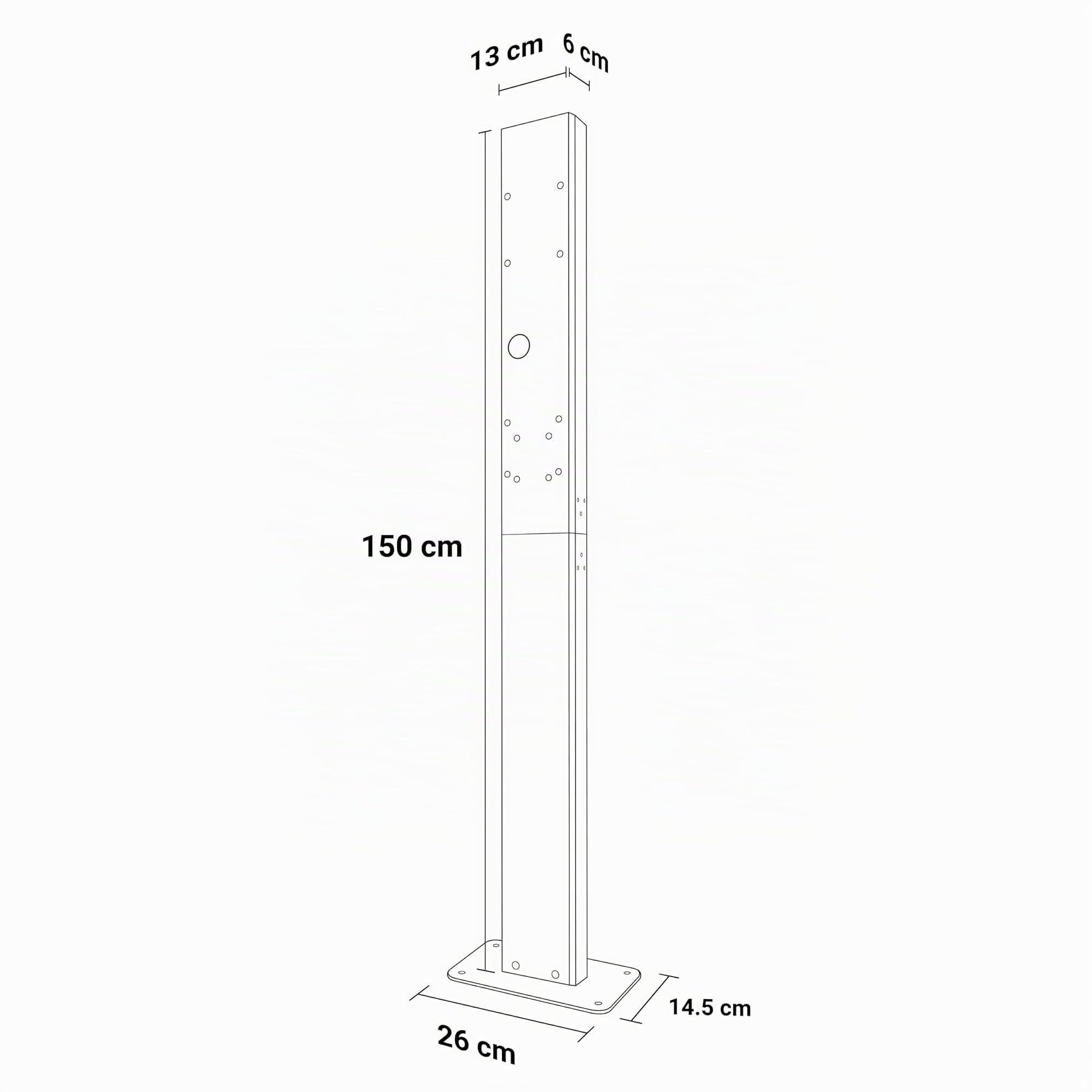 Green Cell EV Stand Standmontagepfosten für Wallbox Ladestationen für Elektroautos Standsäule mit Halterung für Ladekabel Typ 2