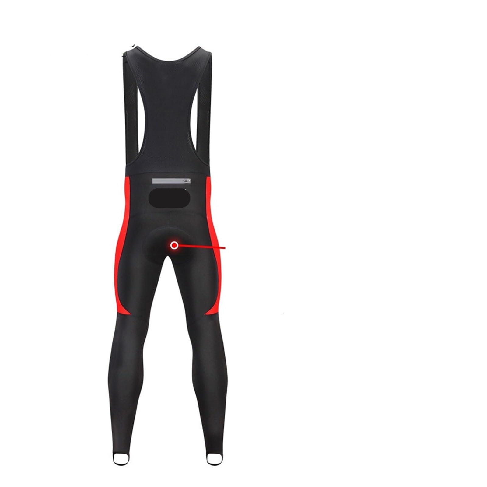 Pantalones con Tirantes de Ciclismo Lana térmica for Invierno, Mallas Cremallera for Bicicleta montaña, Pantalones Largos Acolchados for para Hombre