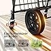 Pipishell Shopping Cart with Dual Swivel Wheels for Groceries, Compact Folding Portable Cart Saves Space, with Adjustable Handle Height, Lightweight Easy to Move Holds up to 70L/Max 66Ibs, PITUC1