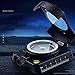 aiqiua Good Damping Effect, Free Adjustment of Flip Cover 0~180°，Professional Waterproof Multifunctional Aluminum Alloy Compass Survival Compass,Provide Accurate Direction Assistance, Easy to Carry
