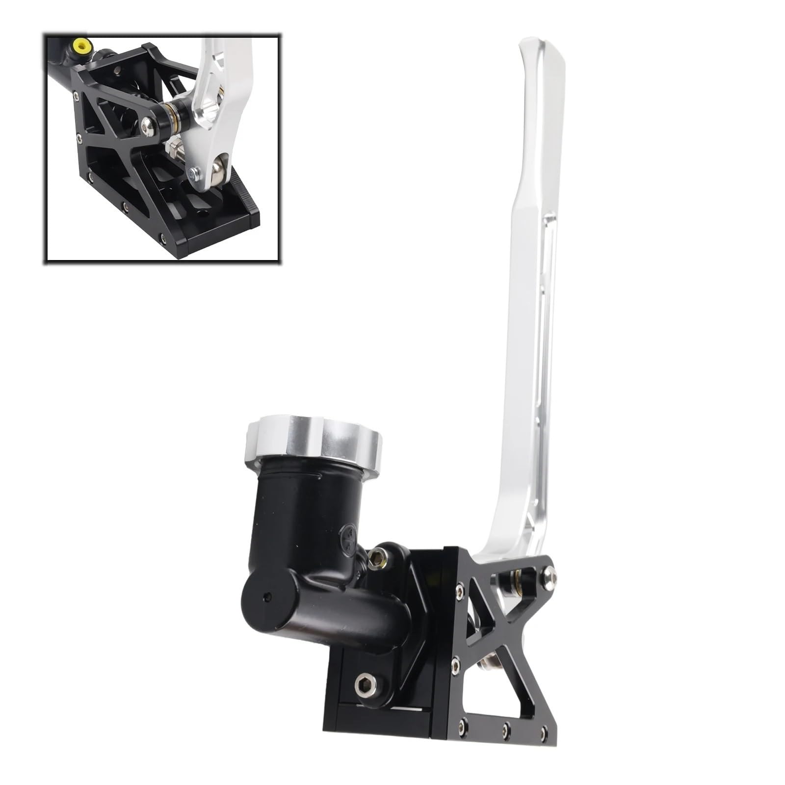 Dźwignia Hamulca Ręcznego Samochodu Drift Vertical Hydraulic Handbrake Hydro Hand Brake Srebrny Z Zbiornikiem Oleju Uniwersalny Do Nissana Pasuje Do VW